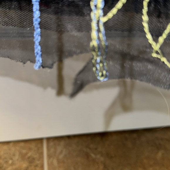 City Studio black with floral embroidery party/Prom/HoCo dress - Picture 4 of 8